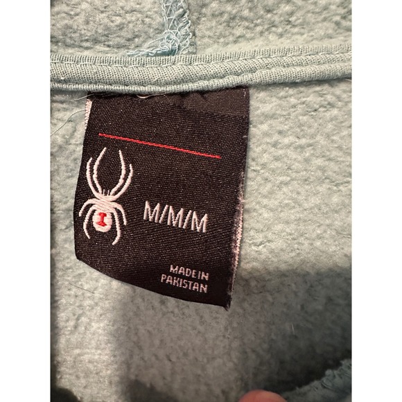 Spyder Pullover Hoodie Sweatshirt Womens Medium M Green Logo Activewear Casual - Picture 4 of 4